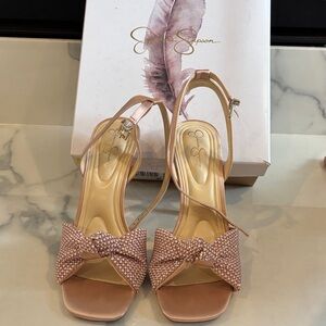 Jessica Simpson light Pink Bow Heels